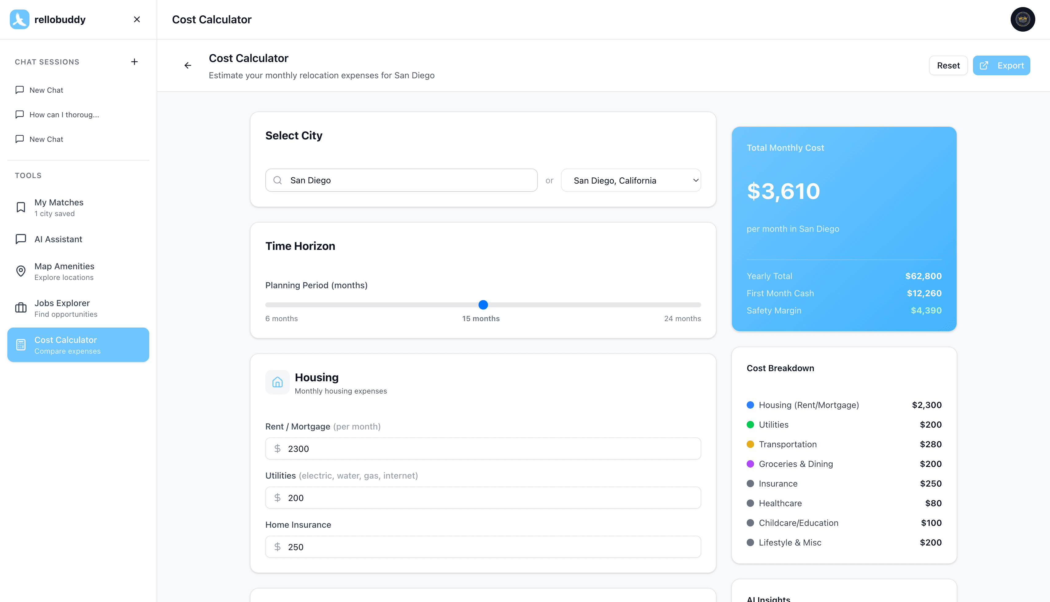 Cost Calculator - Screenshot 1